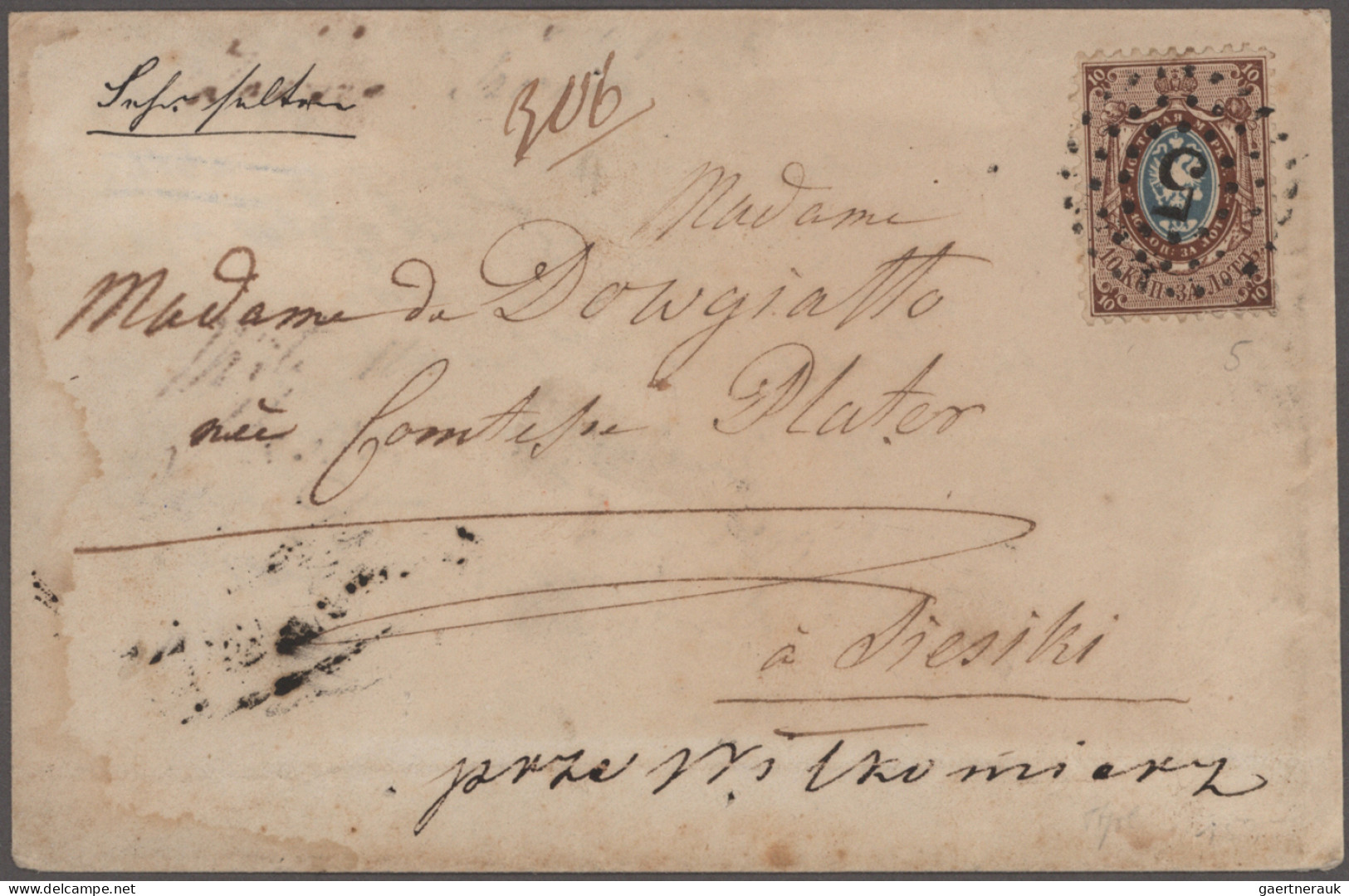 Russia: 1854-1883: Collection Of 22 Covers And Postcards Including 16 Items From - Covers & Documents