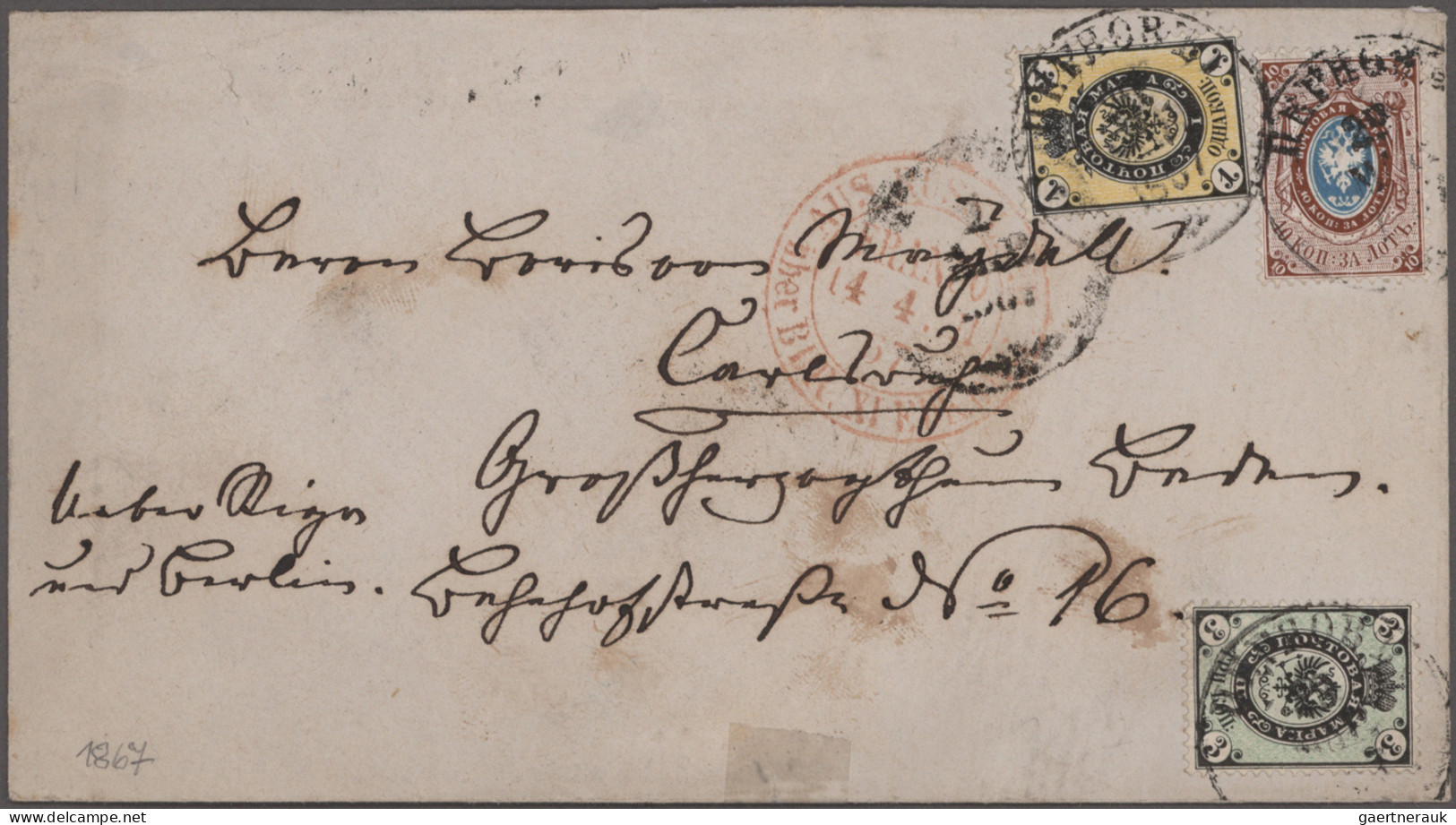 Russia: 1854-1883: Collection Of 22 Covers And Postcards Including 16 Items From - Cartas & Documentos