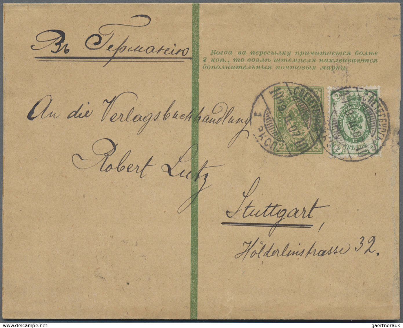 Russia: 1858/1914, Ca. 45 Covers, Cards, Stationeries, Wrappers, Registered Mail - Covers & Documents