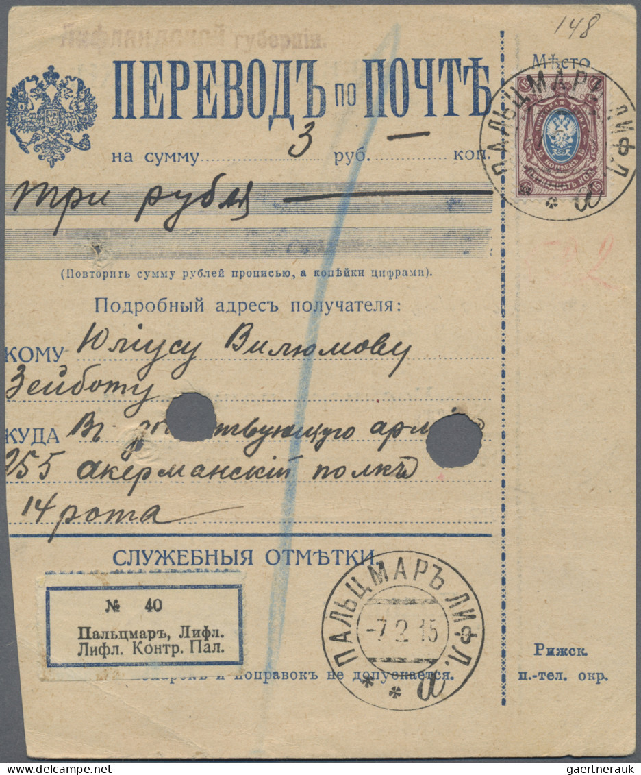 Russia: 1879/1915, Small Accumulation Of About 50 Cards, Letters, Postal Station - Briefe U. Dokumente