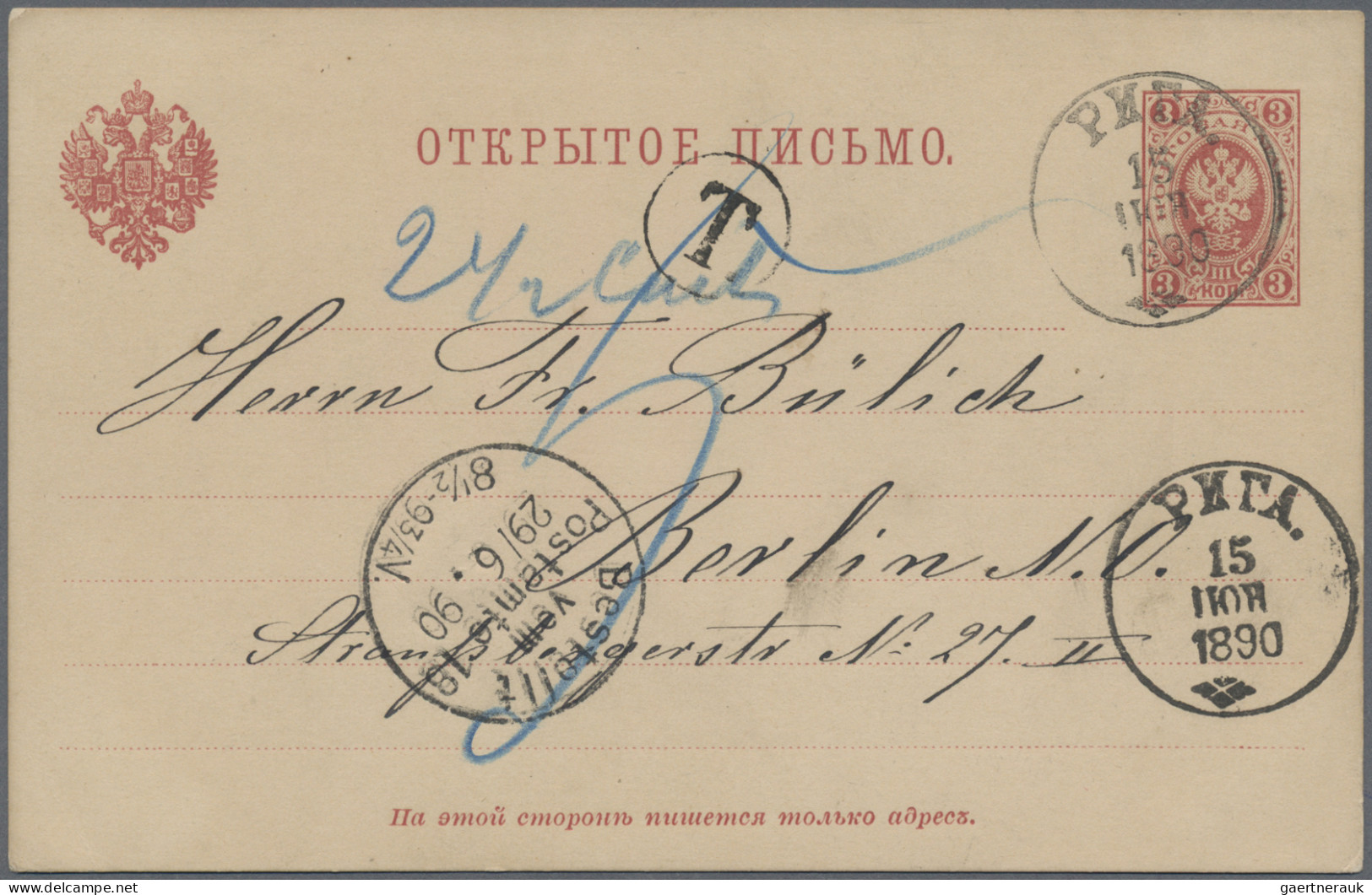 Russia: 1879/1915, Small Accumulation Of About 50 Cards, Letters, Postal Station - Briefe U. Dokumente