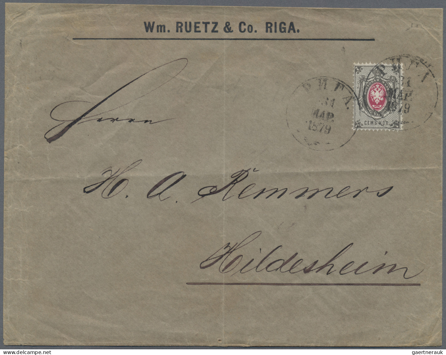Russia: 1879/1915, Small Accumulation Of About 50 Cards, Letters, Postal Station - Brieven En Documenten