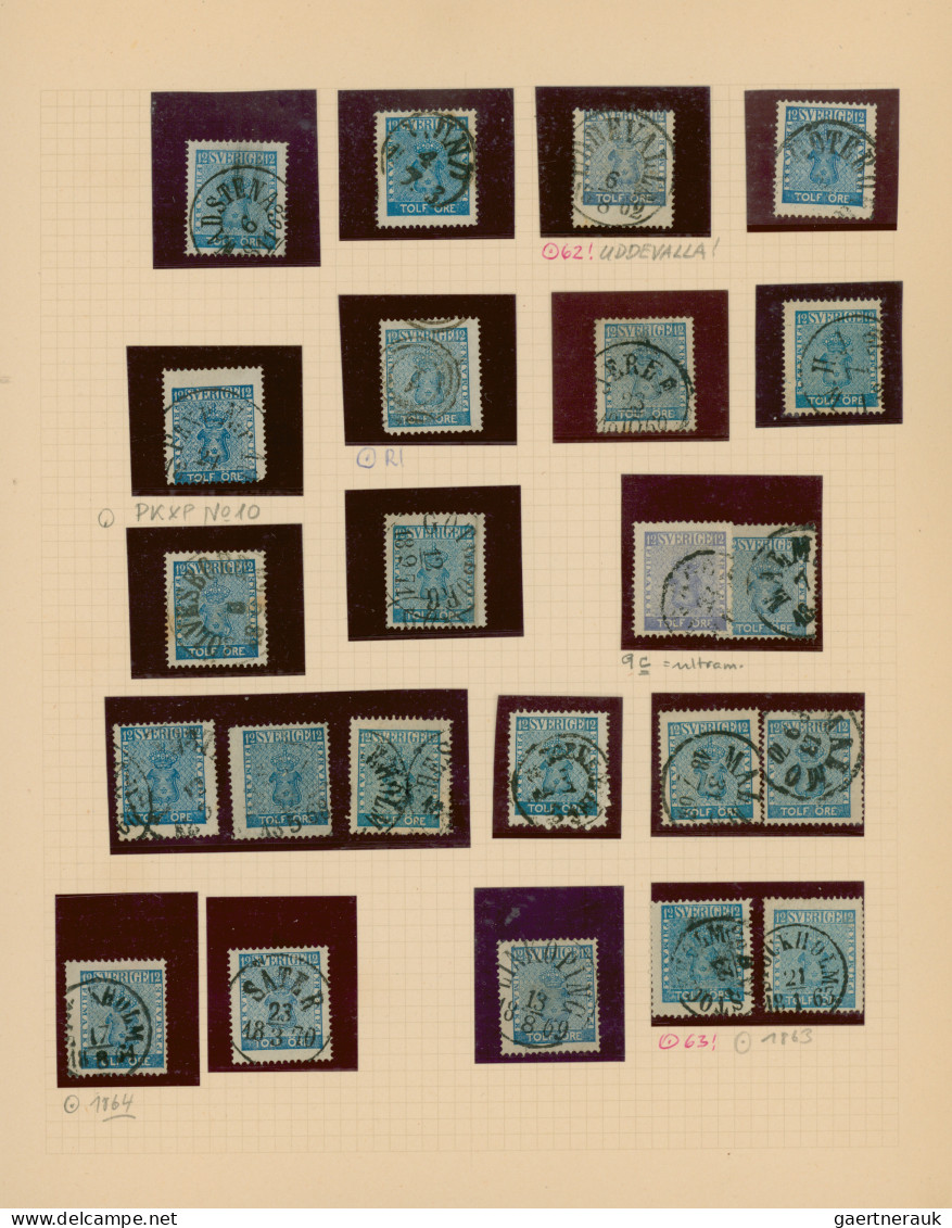 Sweden: 1855/1940, Urige Gestempelte Sammlung Aus Einem Nachlaß Ab Nr. 2 Auf Sel - Covers & Documents