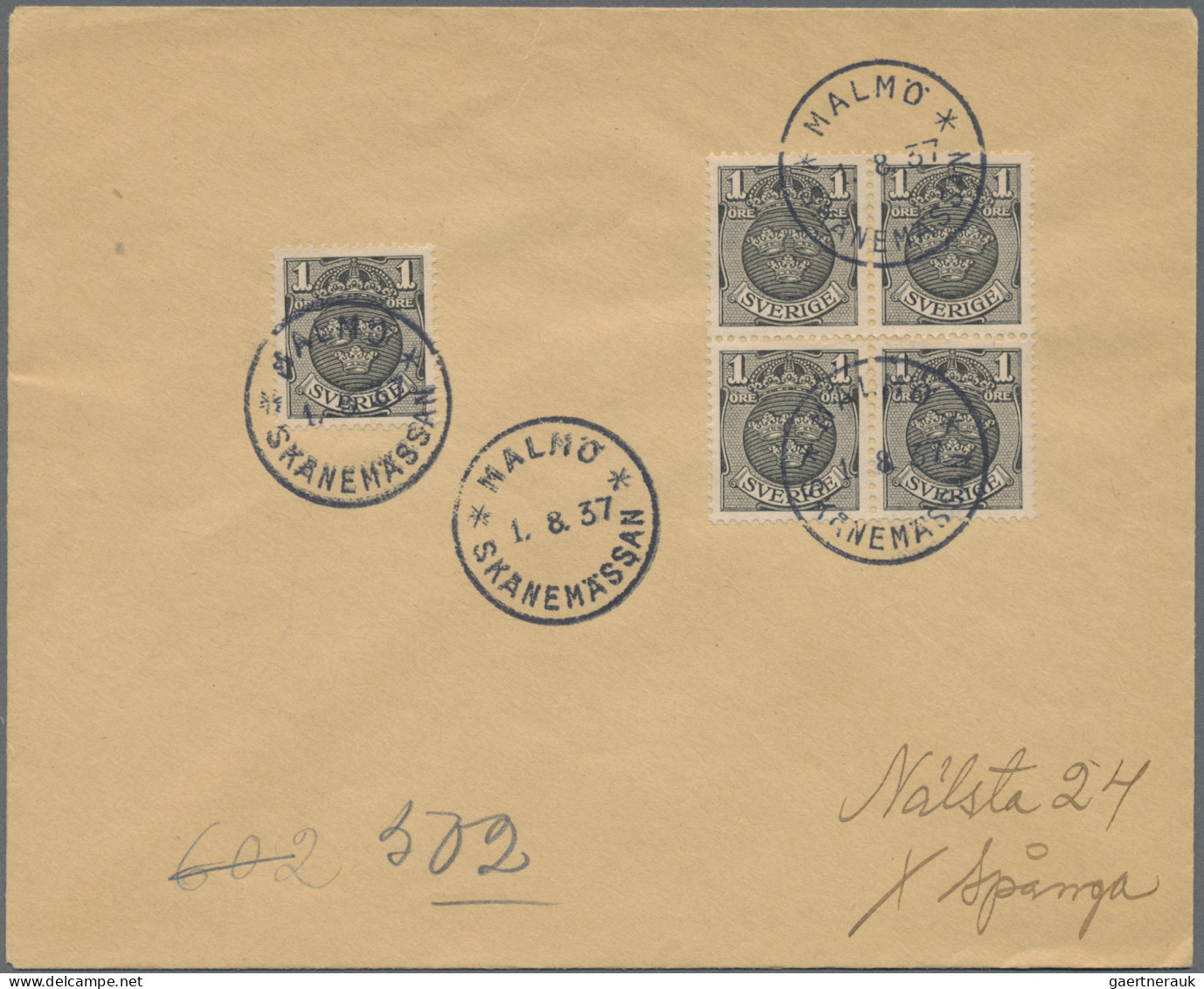 Sweden: 1877/1988, Balance Of Apprx. 280 Covers/cards Incl. Registered, Censored - Lettres & Documents