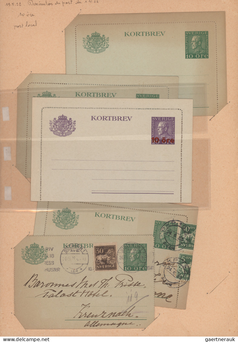 Sweden - Postal Stationery: 1920/1980 (ca.), Collection Of More Than 100 Used An - Postal Stationery