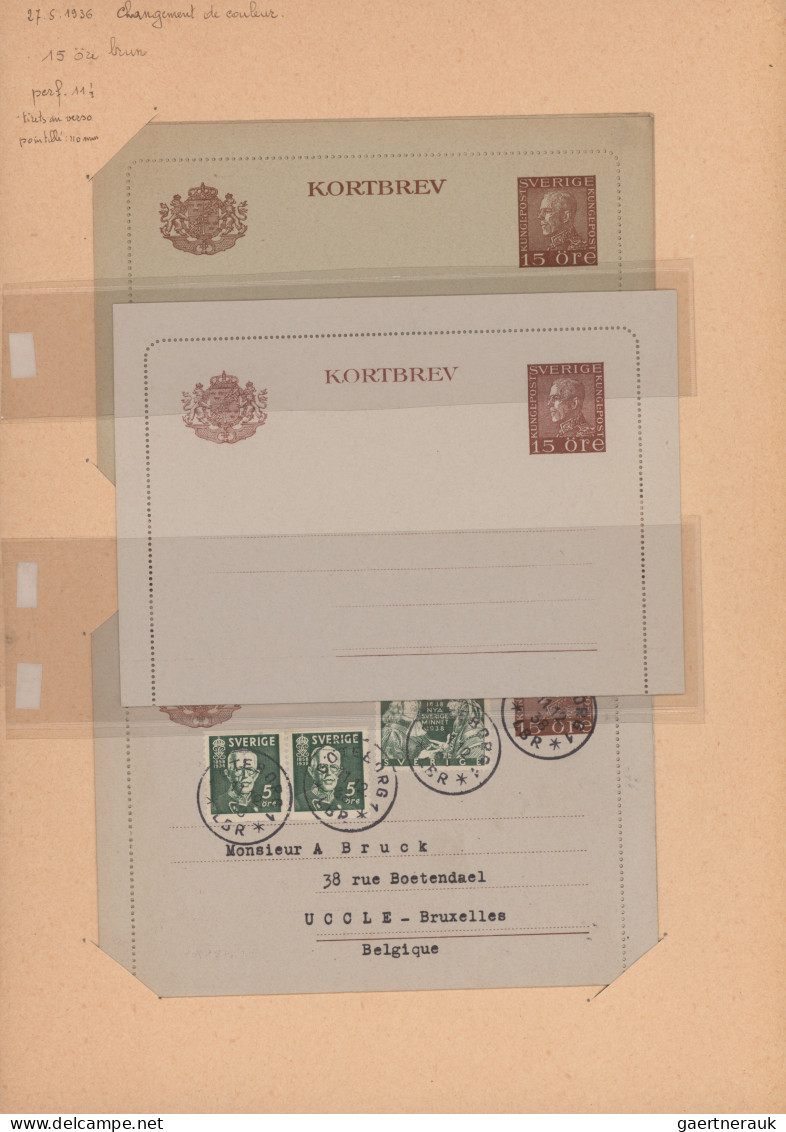 Sweden - Postal Stationery: 1920/1980 (ca.), Collection Of More Than 100 Used An - Postal Stationery