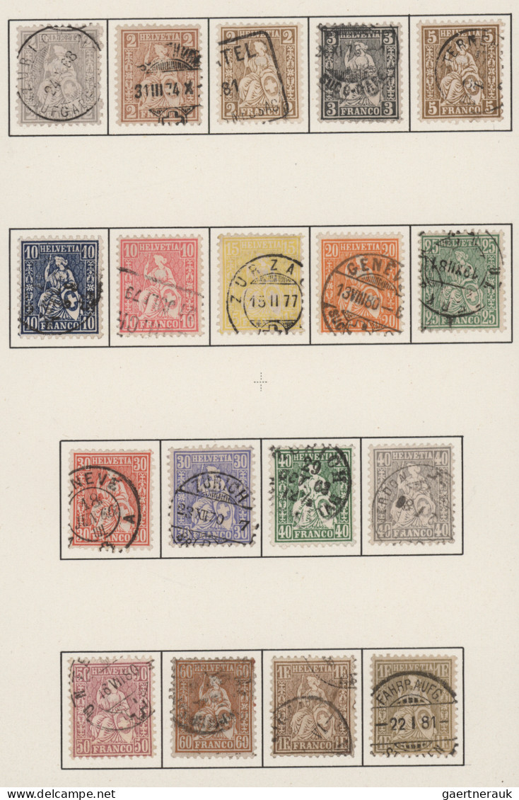 Schweiz: 1845-modern: Sammlung Von Meist Gestempelten Marken Und Blocks In 16 St - Lotti/Collezioni