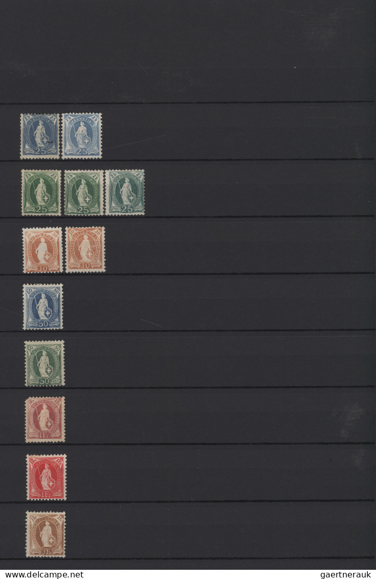 Schweiz: 1845-modern: Sammlung Von Meist Gestempelten Marken Und Blocks In 16 St - Collections