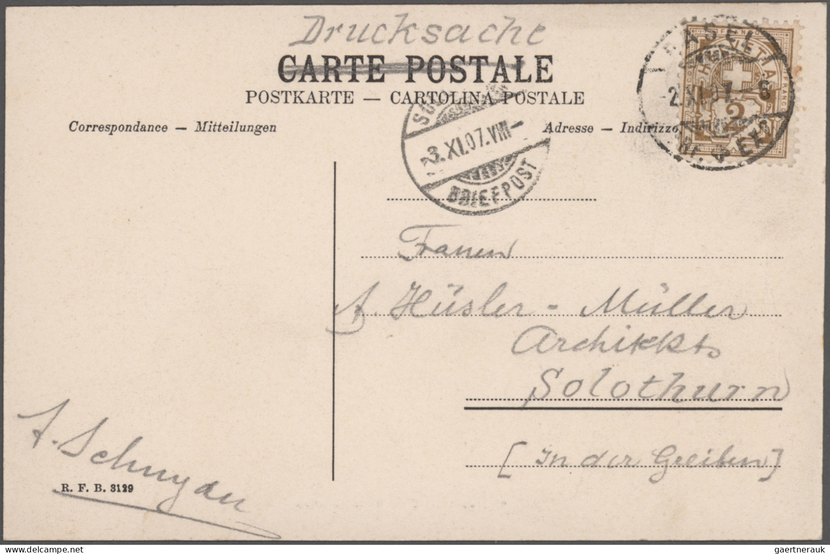 Schweiz: 1860/1960er Jahre: Über 100 Briefe, Postkarten Und Ganzsachen Unterschi - Lotti/Collezioni