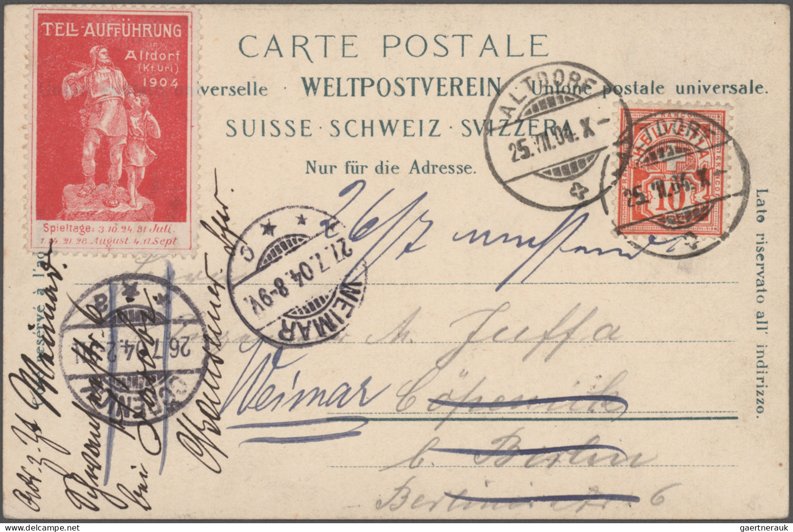 Schweiz: 1860/1970 (ca.), vielseitige Partie von ca. 230 Briefen, Karten und Gan
