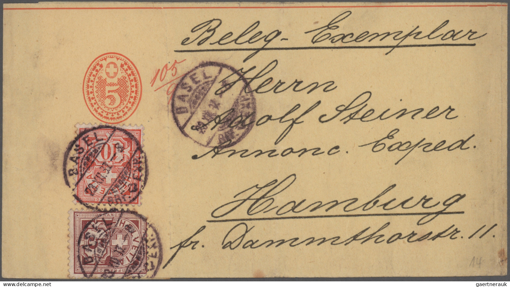 Schweiz: 1860/1970 (ca.), vielseitige Partie von ca. 230 Briefen, Karten und Gan