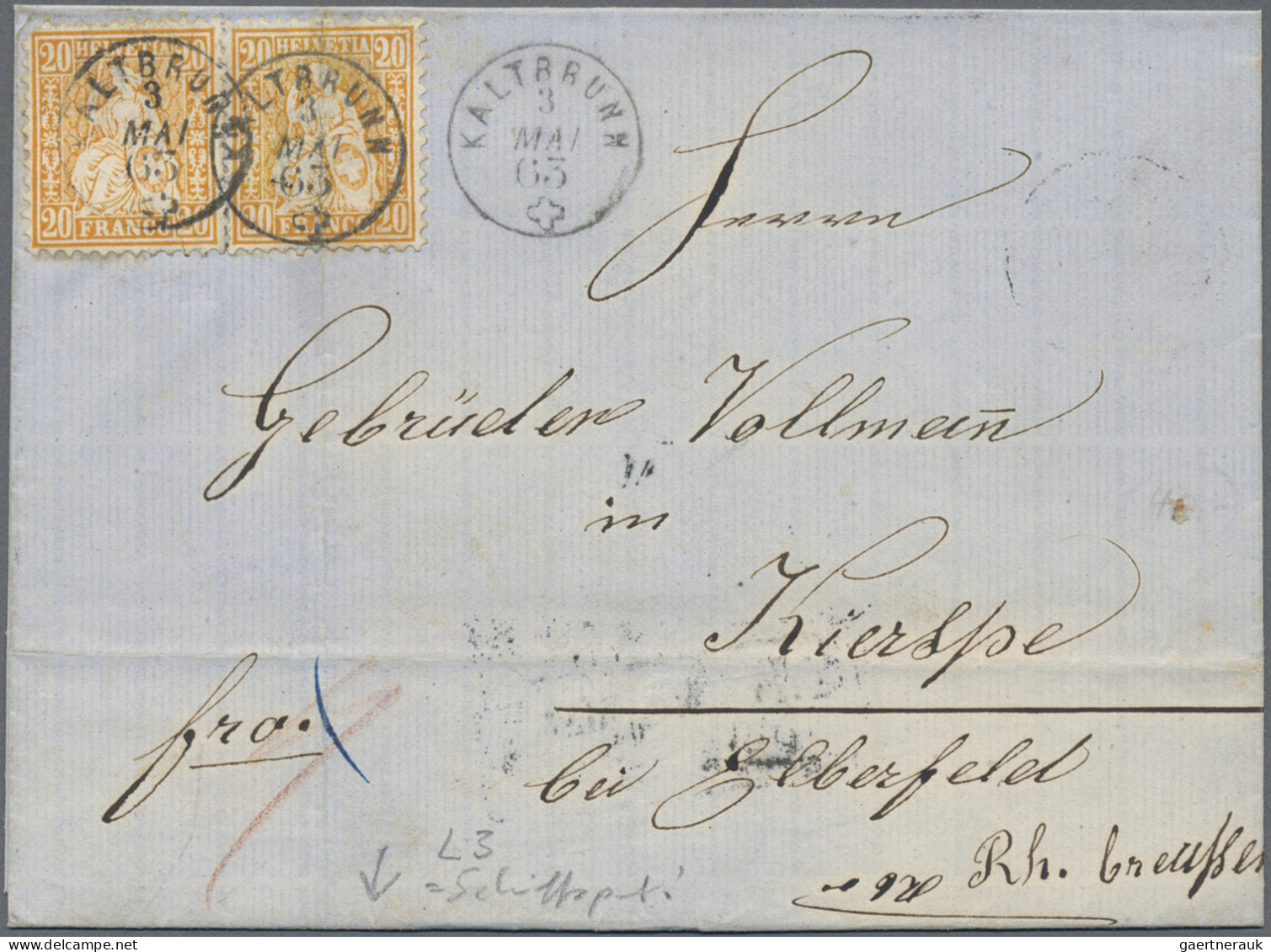 Schweiz: 1862/1881 Posten Von 37 Belegen Alle Mit Frankaturen 'Sitzende Helvetia - Sammlungen