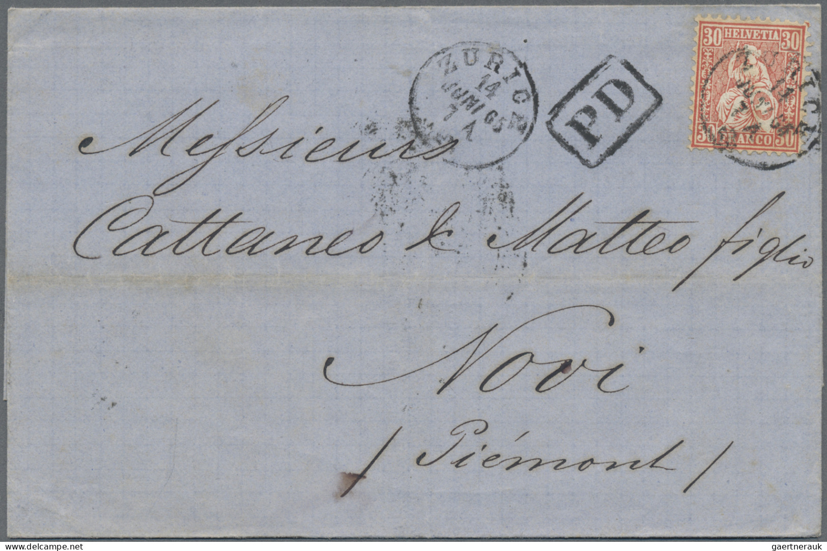 Schweiz: 1862/1881 Posten Von 37 Belegen Alle Mit Frankaturen 'Sitzende Helvetia - Sammlungen