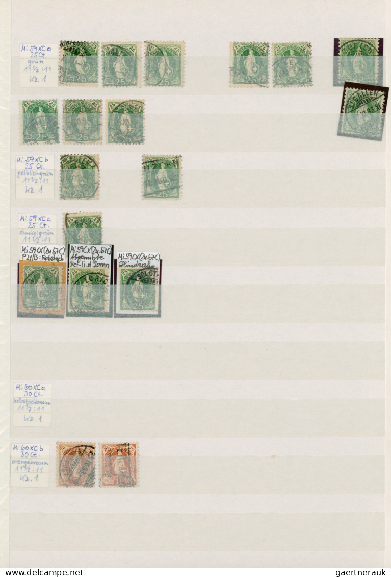 Schweiz: 1862/1930 (ca.), Reichhaltiger, Fast Nur Gestempelter Bestand In Zwei D - Sammlungen