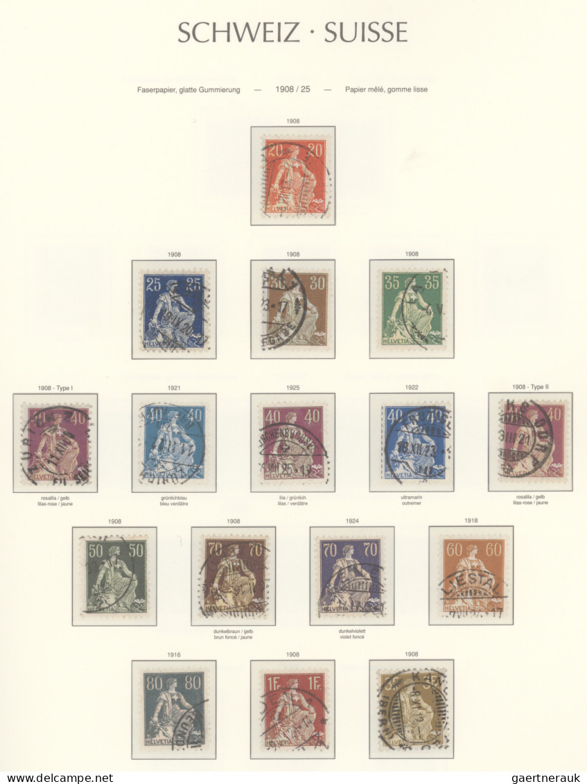 Schweiz: 1907/2004, Gestempelte Sammlung, Nahezu Komplett Mit Blocks, Pax Satz, - Collections