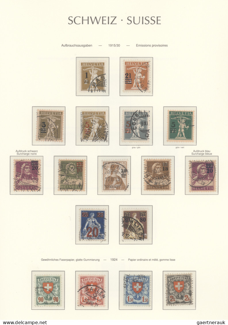 Schweiz: 1907/2004, Gestempelte Sammlung, Nahezu Komplett Mit Blocks, Pax Satz, - Lotes/Colecciones