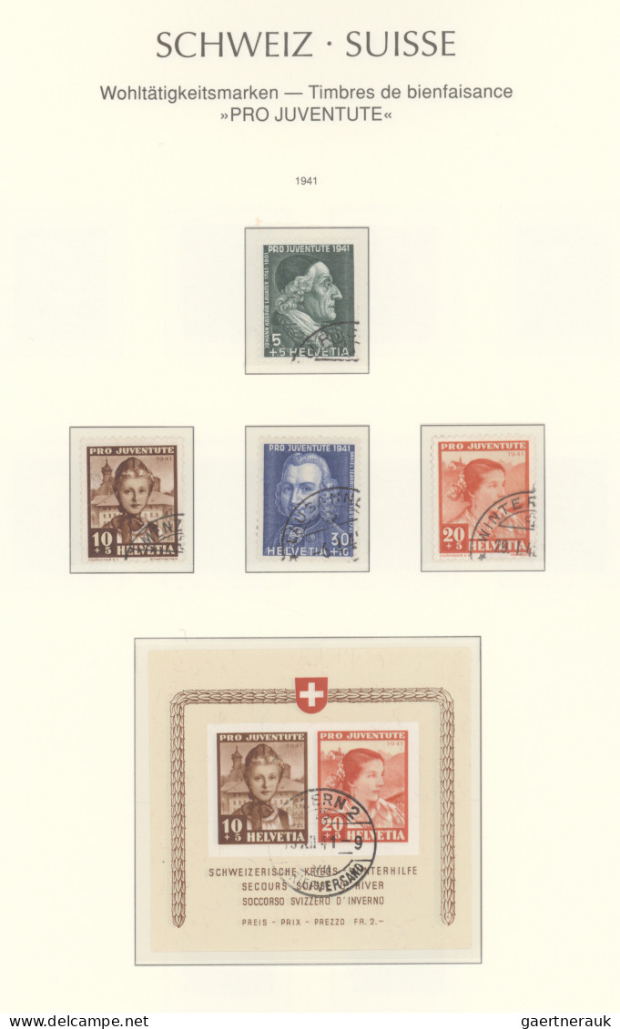 Schweiz: 1907/2004, Gestempelte Sammlung, Nahezu Komplett Mit Blocks, Pax Satz, - Collections