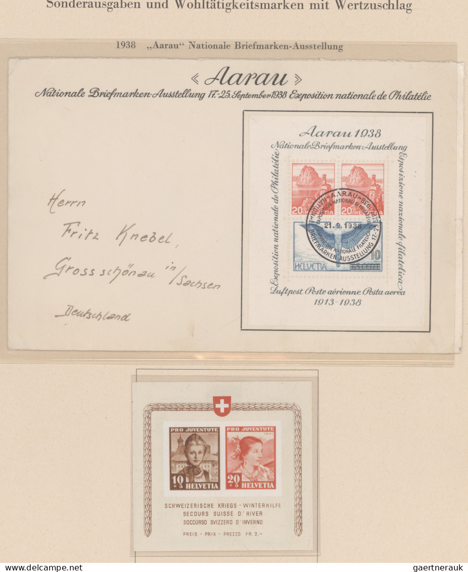 Schweiz: 1908/1944, Meist Gestempelte Sammlung Bis Auf Wenige Marken Und Blocks - Lotes/Colecciones