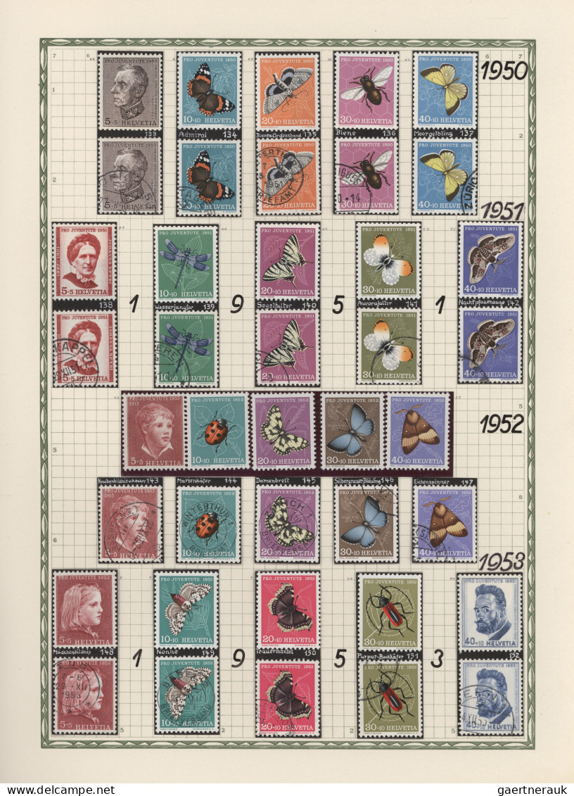 Schweiz: 1912/1953, Saubere Sammlung Der Pro Juventute-Ausgaben Ab Den Vorläufer - Lotes/Colecciones