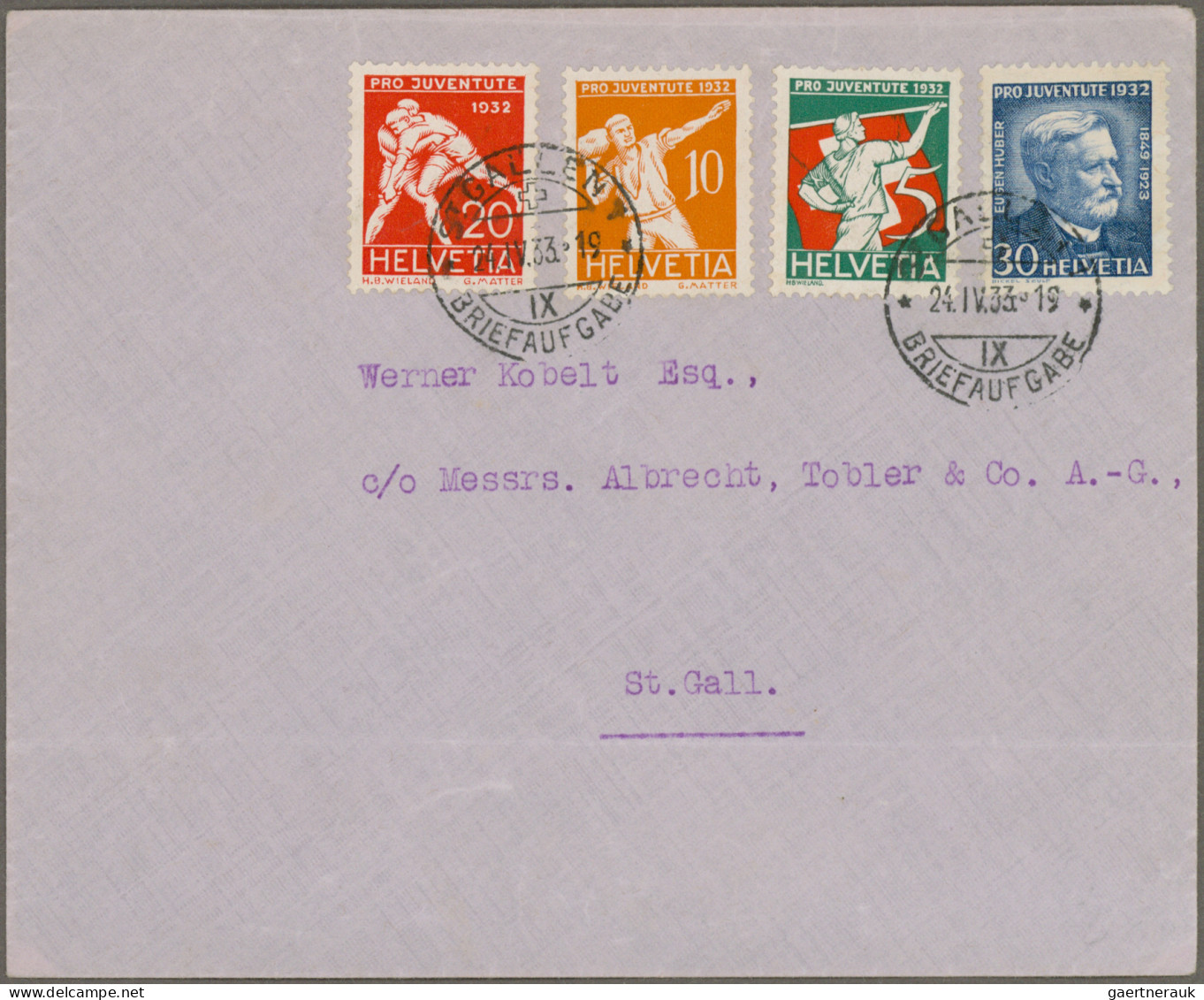 Schweiz: 1915/1960 Pro Juventute: 32 Briefe Und Karten Mit Pro Juv.-Frankaturen, - Collections