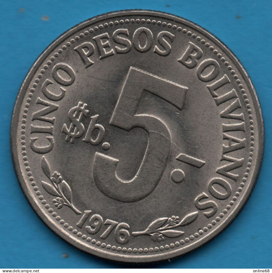 BOLIVIA 5 PESOS BOLIVIANOS 1976 KM# 197 LAMA - Bolivië