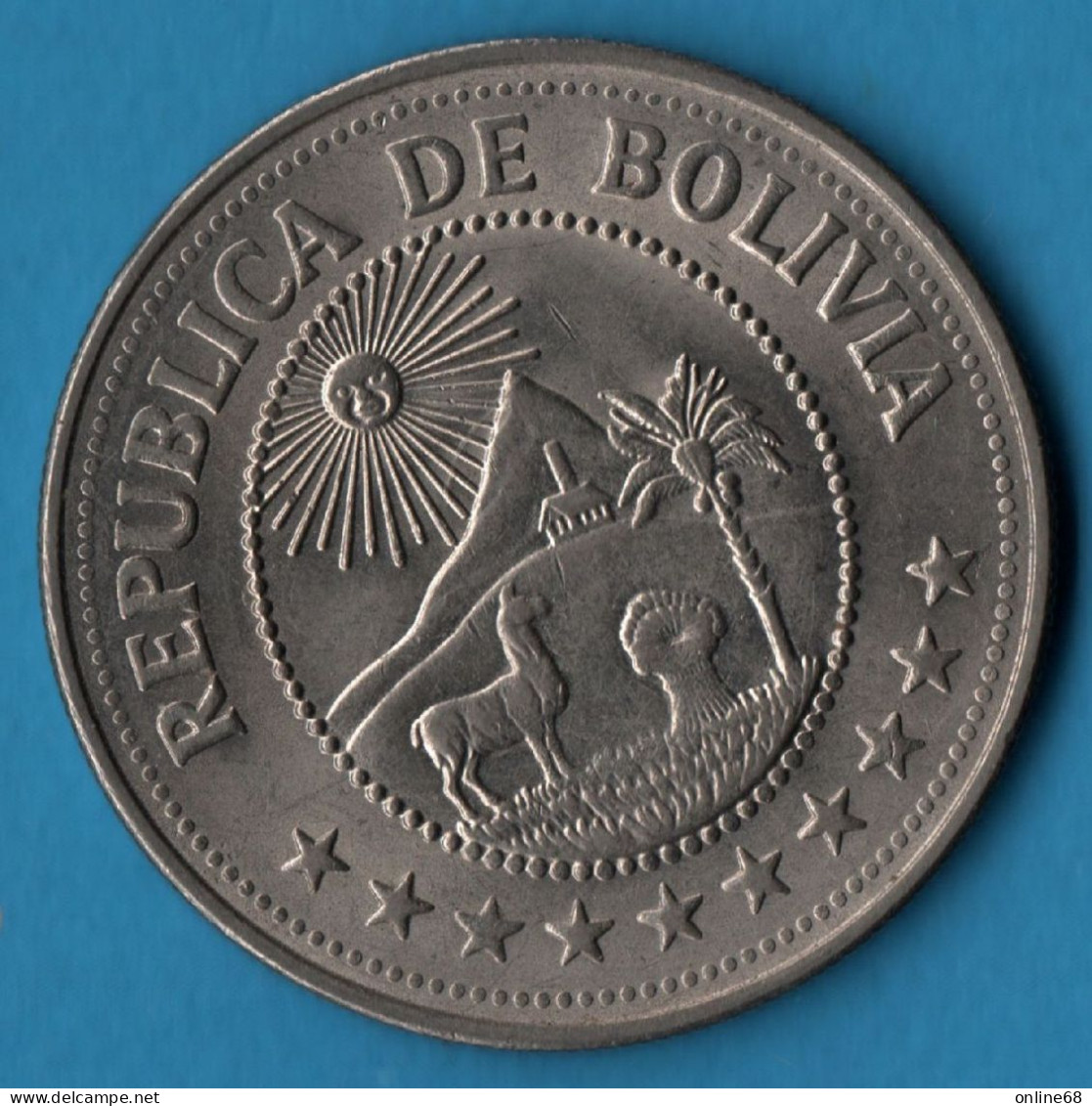 BOLIVIA 5 PESOS BOLIVIANOS 1976 KM# 197 LAMA - Bolivië