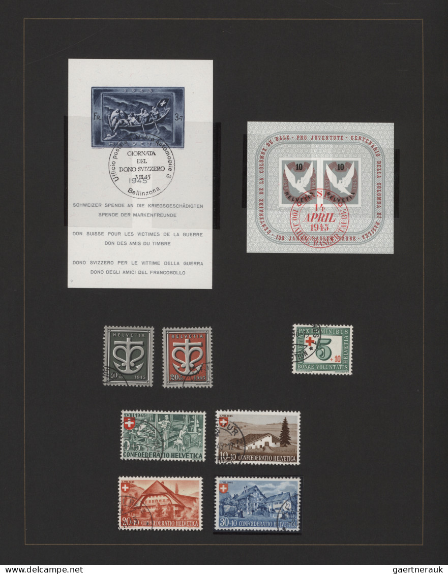 Schweiz: 1945/1977, In Den Hauptnummern Augenscheinlich Komplette, Sauber Gestem - Collections