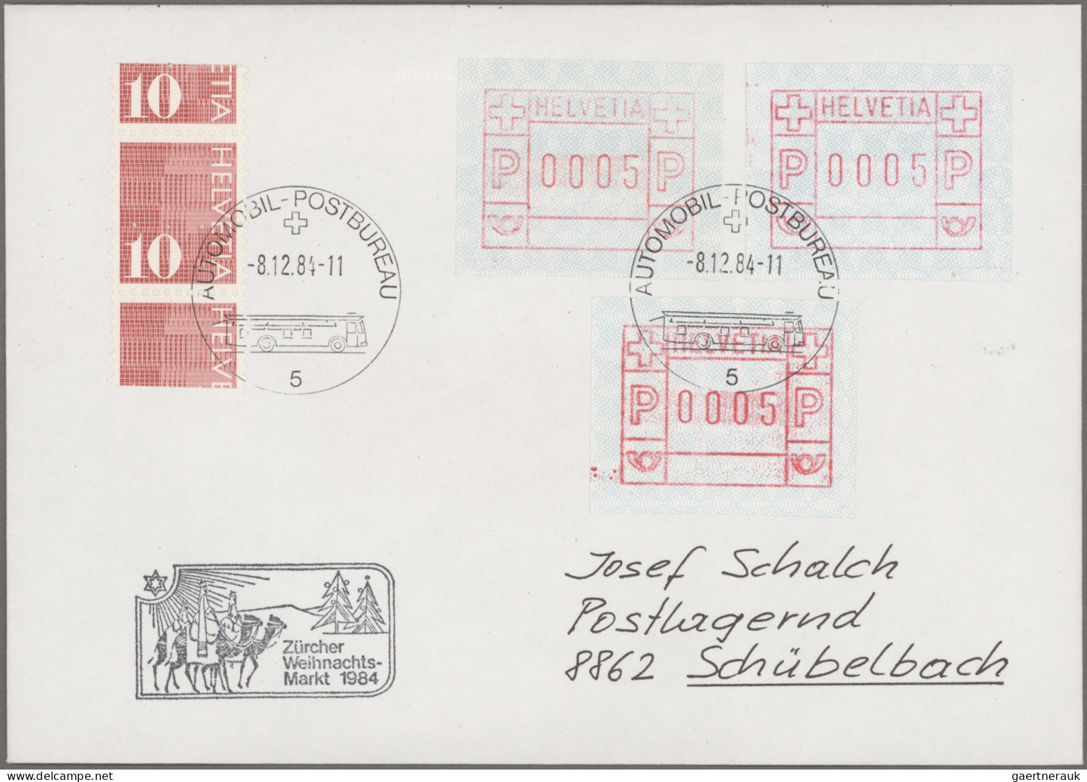 Schweiz - Automatenmarken: 1984/2007, SCHALTERFREISTEMPEL Und ATM, Großartiger B - Automatic Stamps