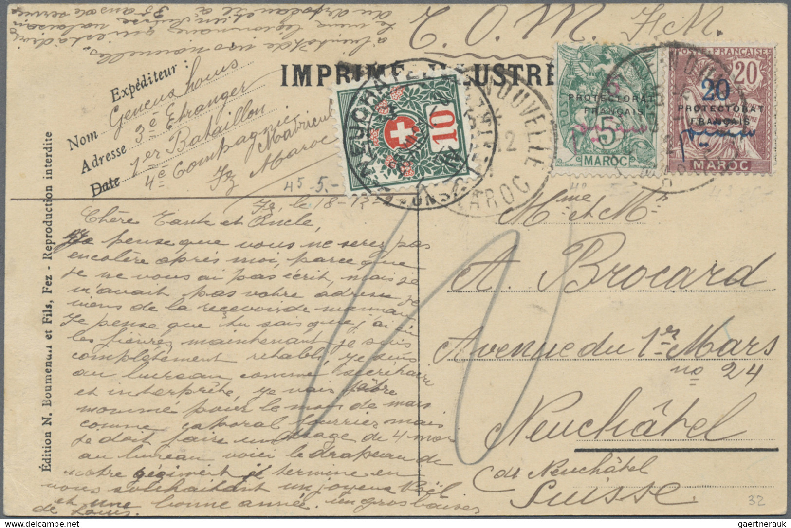 Schweiz - Portomarken: 1911/1924, Sammlung Von 133 Unzureichend Frankierten Brie - Strafportzegels