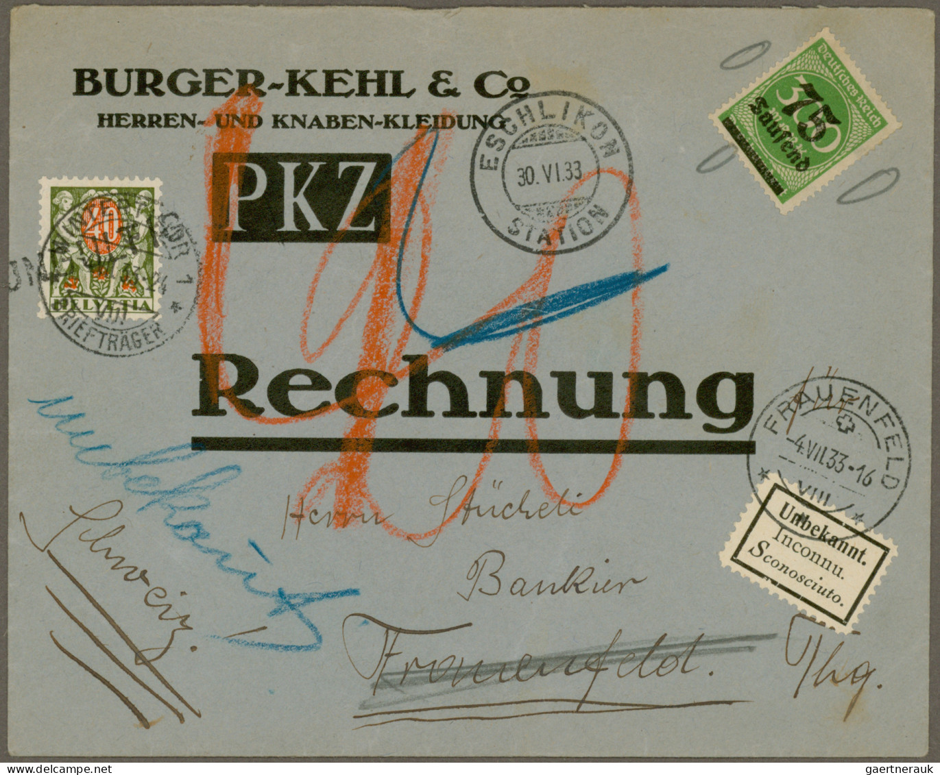 Schweiz - Portomarken: 1924/1938, Sammlung Von 111 Unzureichend Frankierten Brie - Segnatasse