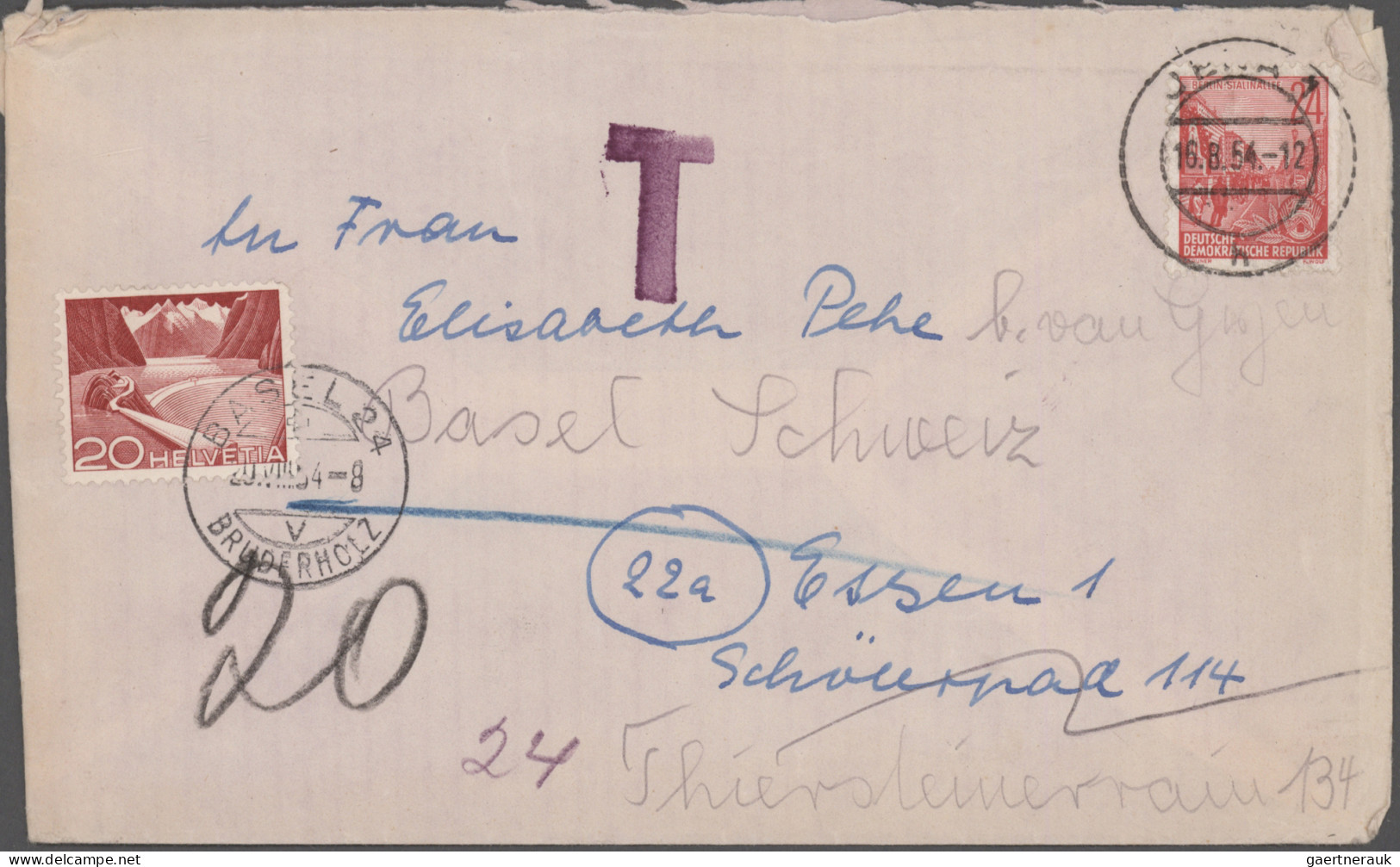 Schweiz - Portomarken: 1936/1990 (ca.), Vielseitiger Bestand Von Ca. 300 Aus Dem - Taxe