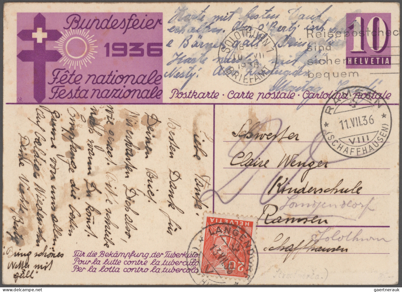 Schweiz - Portomarken: 1936/1990 (ca.), vielseitiger Bestand von ca. 300 aus dem