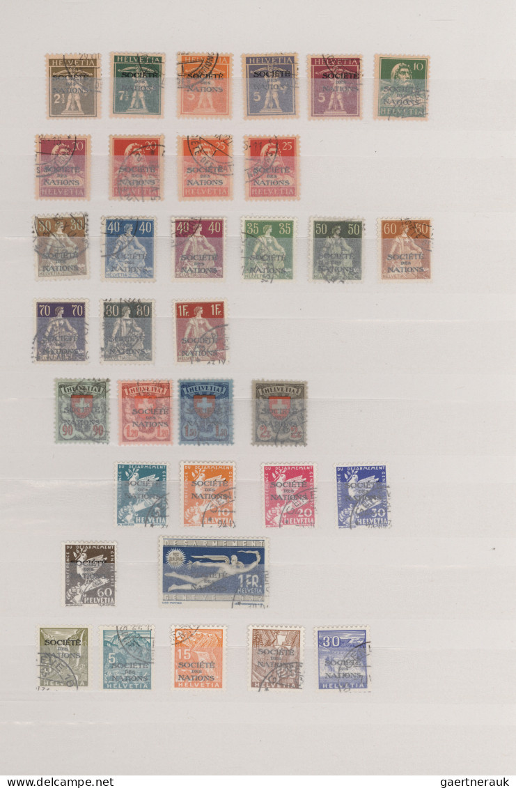 Schweiz - Internationale Organisationen: 1922/1989, Sauber Gestempelte Sammlung - Sonstige & Ohne Zuordnung