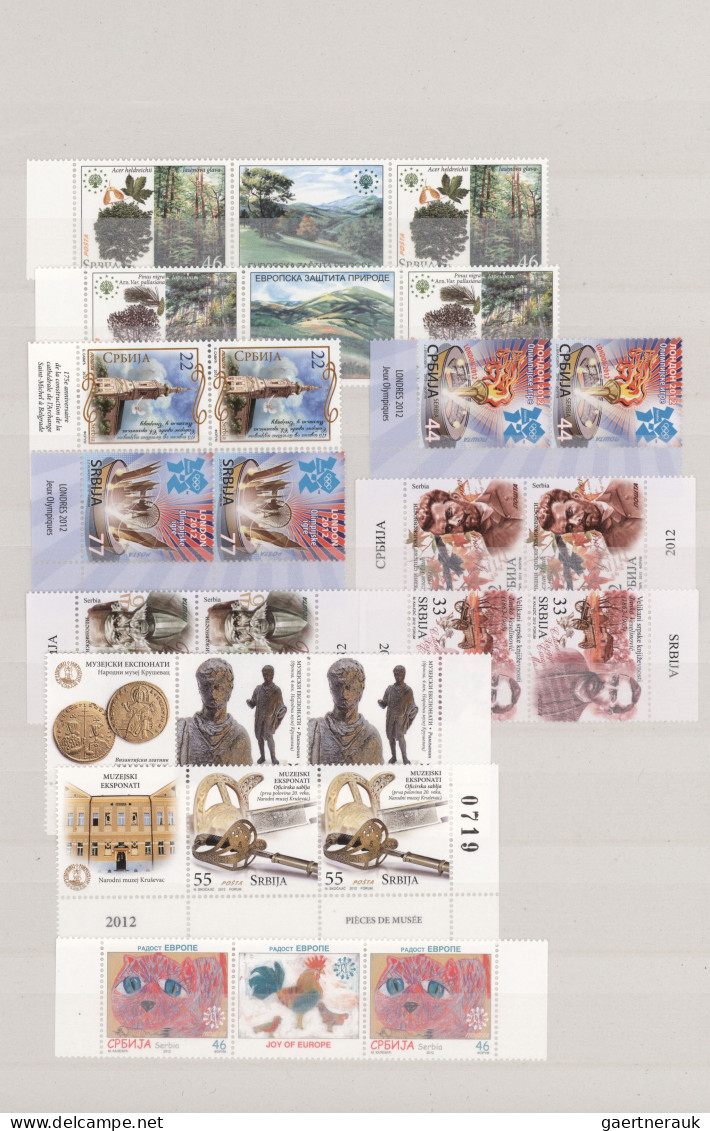 Serbia: 2006/2019, Comprehensive MNH Balance Of Stamps, Se-tenants, Mini Sheets - Serbien