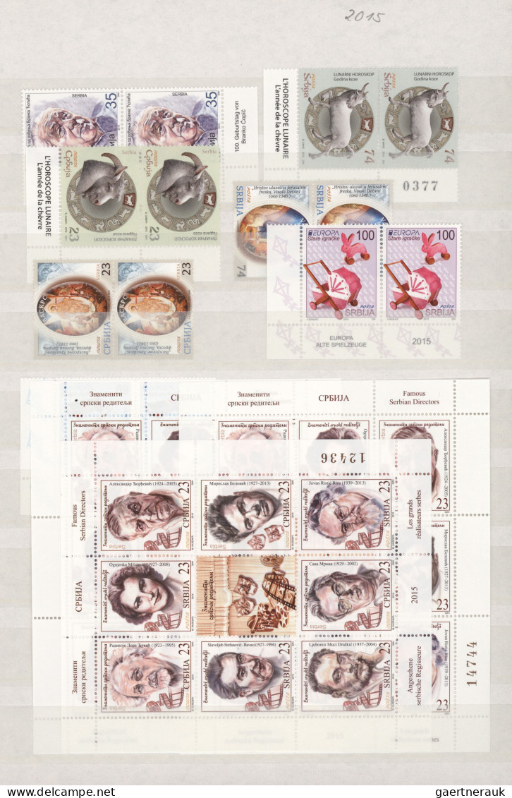 Serbia: 2006/2019, comprehensive MNH balance of stamps, se-tenants, mini sheets