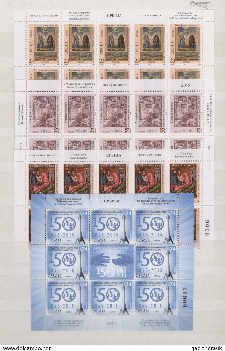 Serbia: 2006/2019, comprehensive MNH balance of stamps, se-tenants, mini sheets