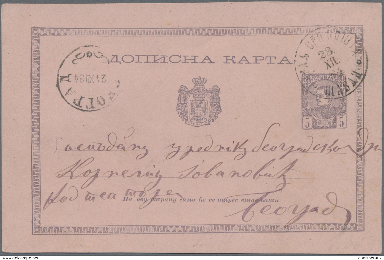 Serbia - Postal Stationery: 1883/1913, Assortment Of 21 Commercially Used Statio - Servië