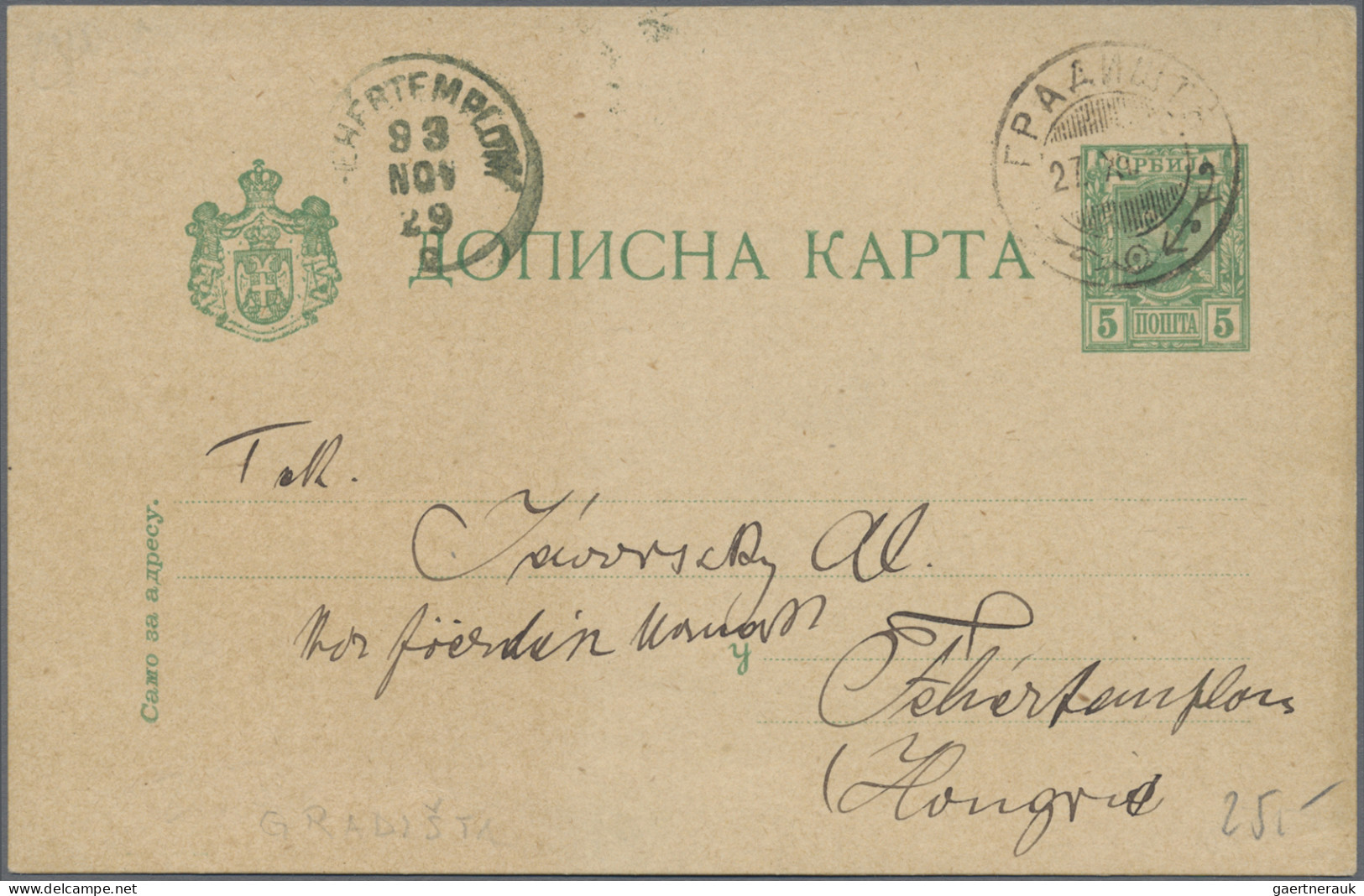 Serbia - Post Marks: 1880/1914 (ca.), Extraordinary Collection Of 50 Entires (pl - Serbien