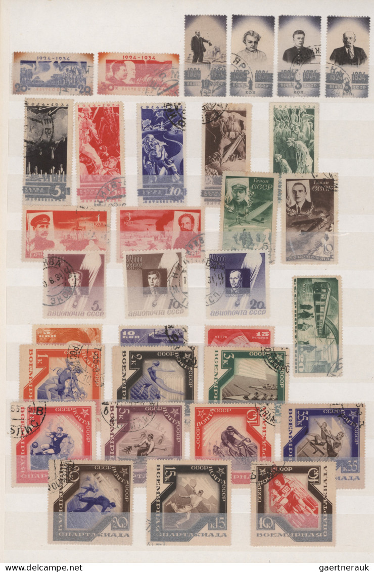 Sowjet Union: 1910/2002, Comprehensive Collection/balance In Eight Albums From S - Used Stamps