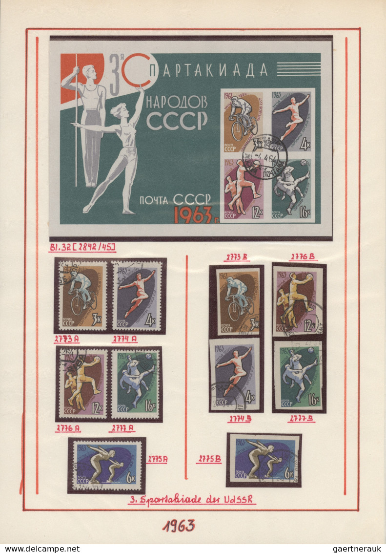 Sowjet Union: 1956/1991, Fine Used Collection Well Arranged On Album Pages In Tw - Oblitérés
