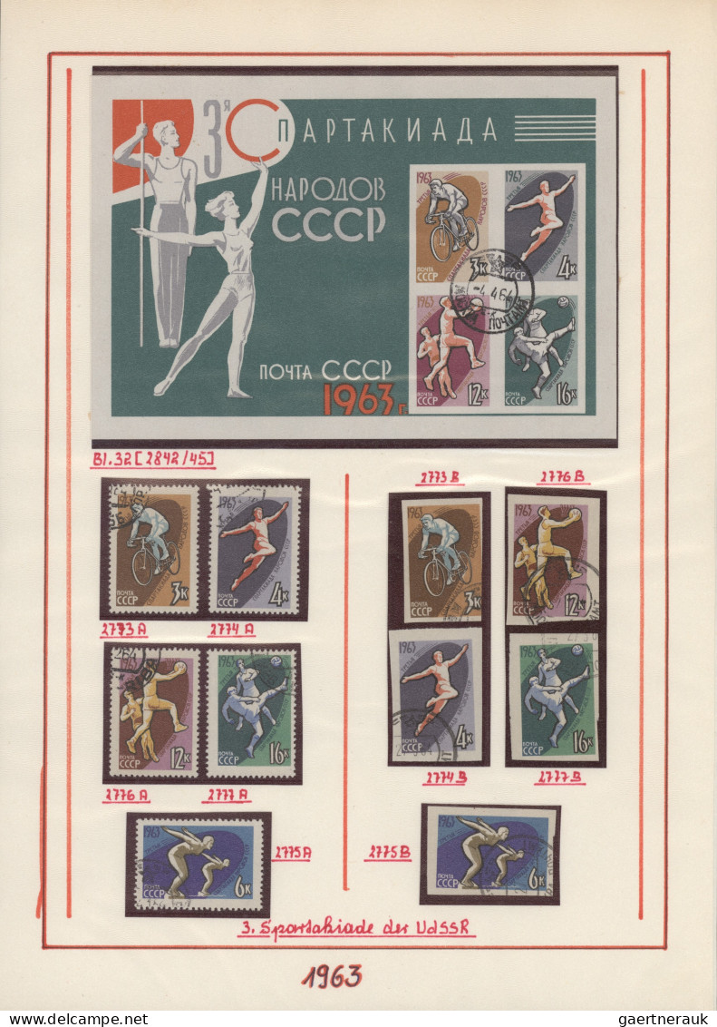 Sowjet Union: 1956/1991, Fine Used Collection Well Arranged On Album Pages In Tw - Gebraucht