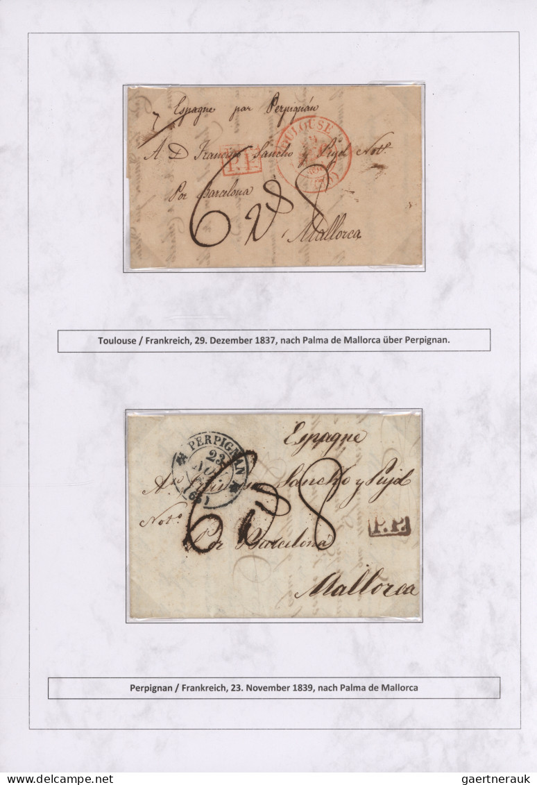 Spain: 1760/1880 "THE POSTAL HISTORY OF THE BALEARIC ISLANDS": Exhibition Collec - Other & Unclassified