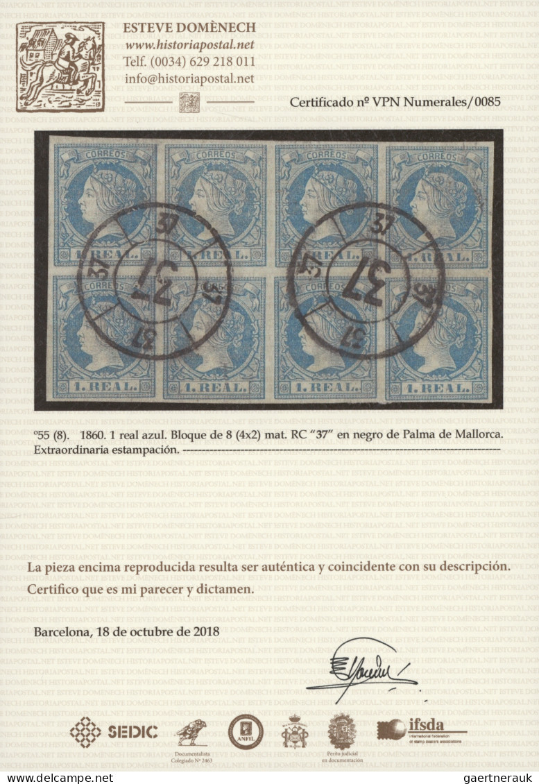 Spain: 1760/1880 "THE POSTAL HISTORY OF THE BALEARIC ISLANDS": Exhibition collec