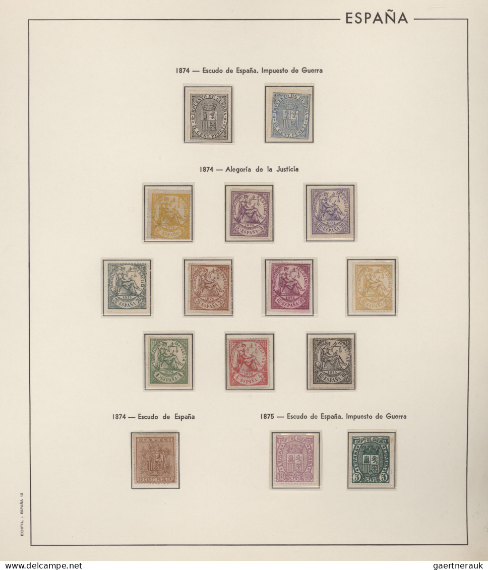 Spain: 1851/1949 Mint Collection In An Edifil Hingeless Album, Starting With A F - Otros & Sin Clasificación