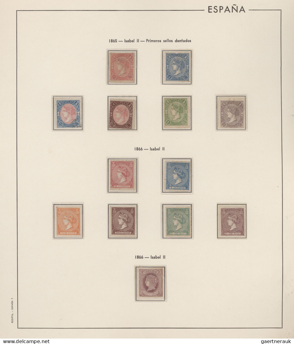 Spain: 1851/1949 Mint collection in an Edifil hingeless album, starting with a f