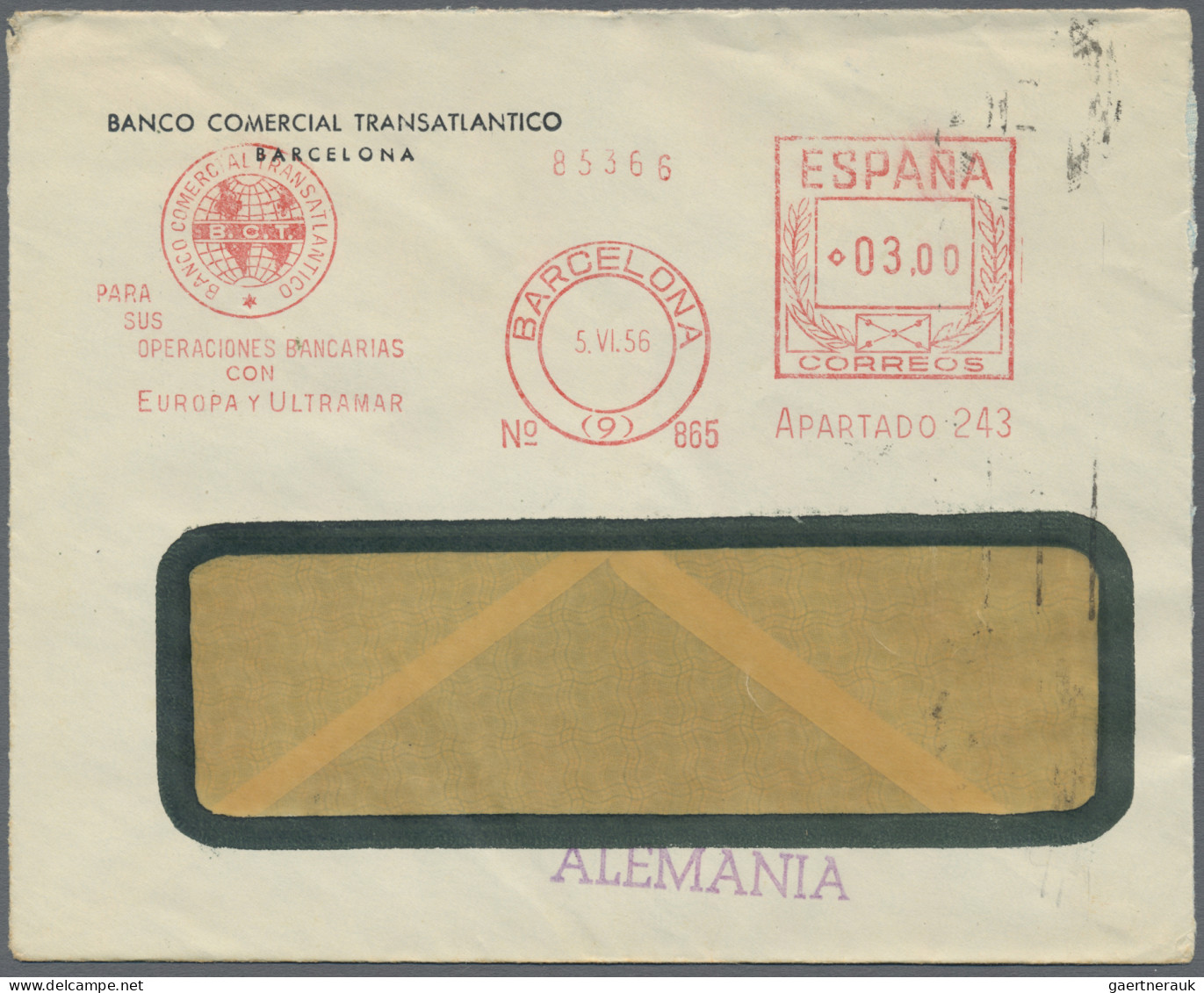 Spain: 1935/1978, METER MARKS, Assortment Of 52 Commercial Covers Mainly To Germ - Autres & Non Classés