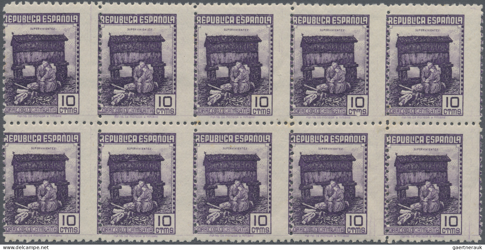 Spain: 1939, Forces Mail Issue NOT ISSUED 10c. Stamp 'Survivors' In A Lot With A - Andere & Zonder Classificatie
