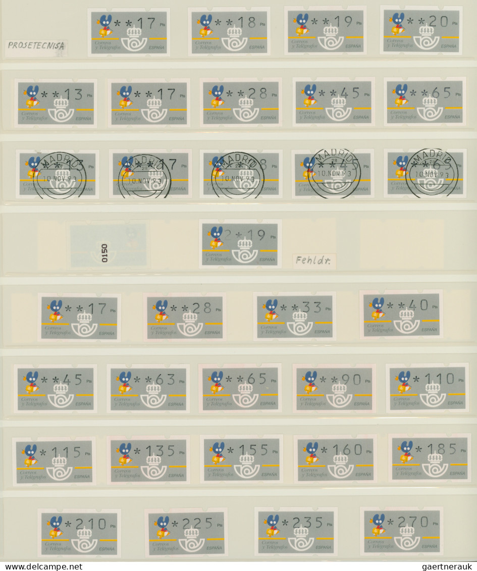 Spain: 1980/2006, Mainly MNH Collection Of Apprx. 2.000 Machine Labels, Well Col - Machines à Affranchir (EMA)