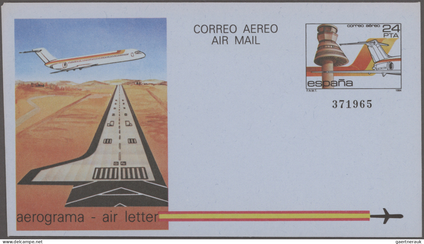 Spain - postal stationery: 1947/2002, collection of 90 air letter sheets unused/