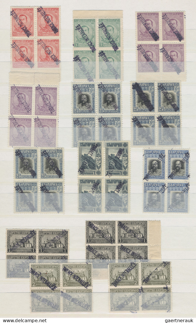 Thrace: 1919/1920, Inter Allied Administration (overprints on Bulgaria), extraor